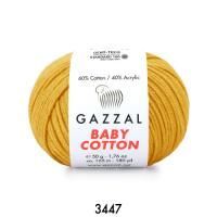 GAZZAL  BABY COTTON   3447  - 60% Хлопок, 40% Акрил 50 г/165 м