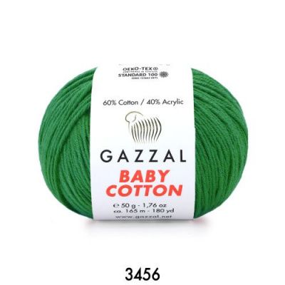 GAZZAL  BABY COTTON   3456  - 60% Хлопок, 40% Акрил 50 г/165 м